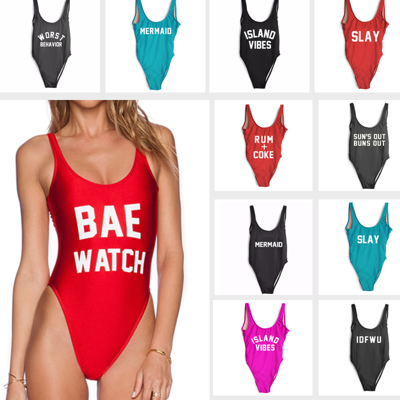 Bae watch     μ ǽ   red monokini high cut  ٵ Ʈ maillot de bain